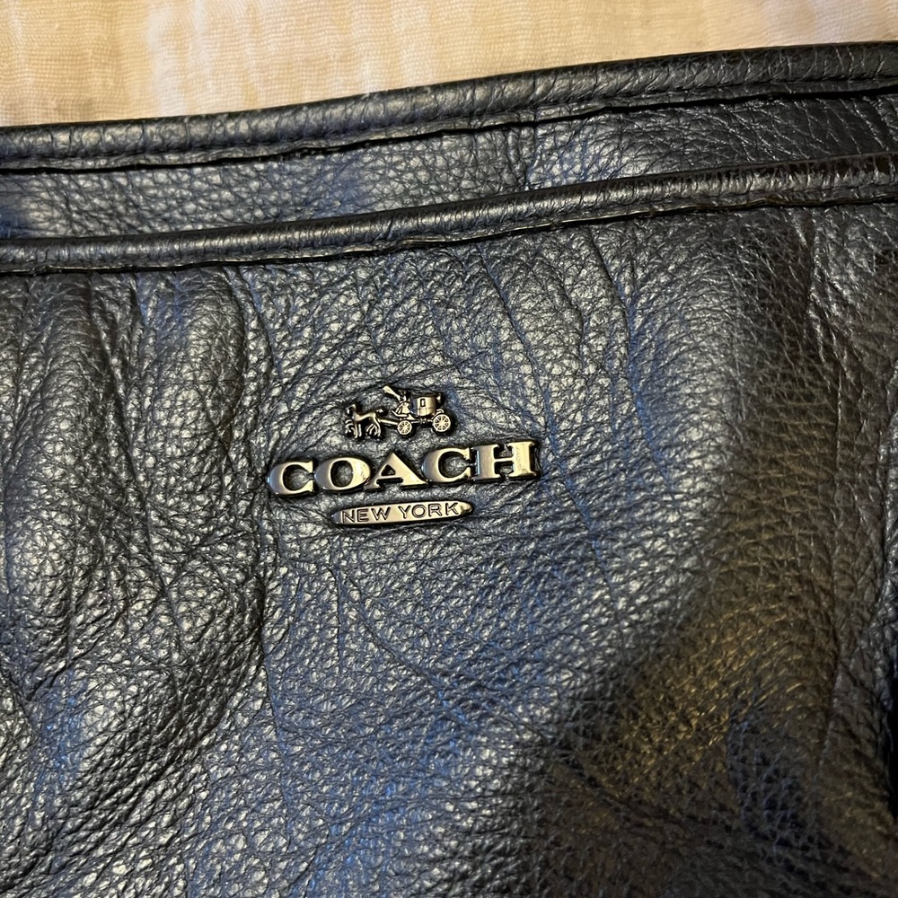 Metallic grey Coach tote bag. Barely used. Great condition. - Picture 2 of 5
